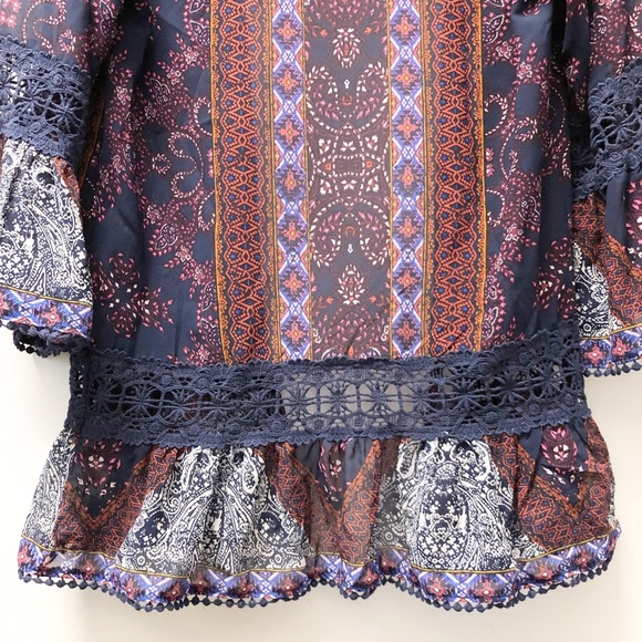 Knox Rose Sheer Kimono, Size Small - Picture 3 of 7